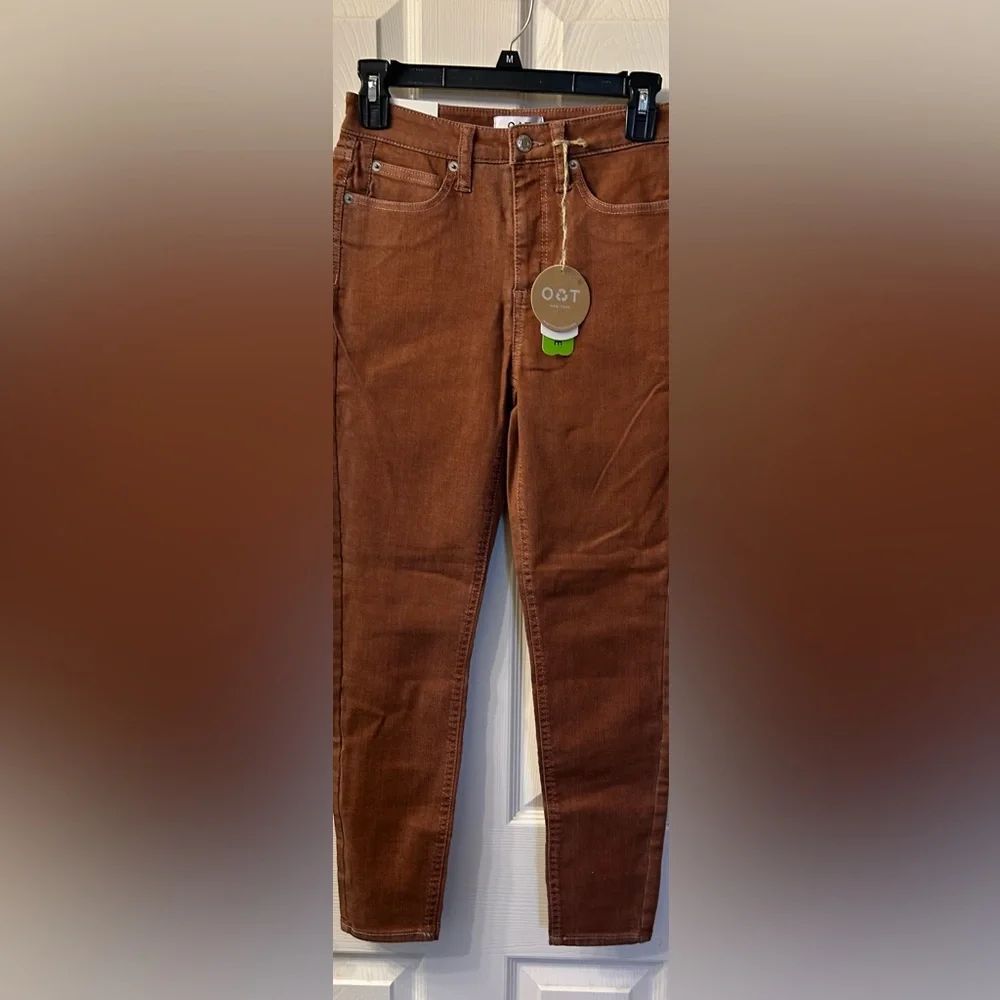 Oatโhigh rise skinny ankle brown jeans size 26